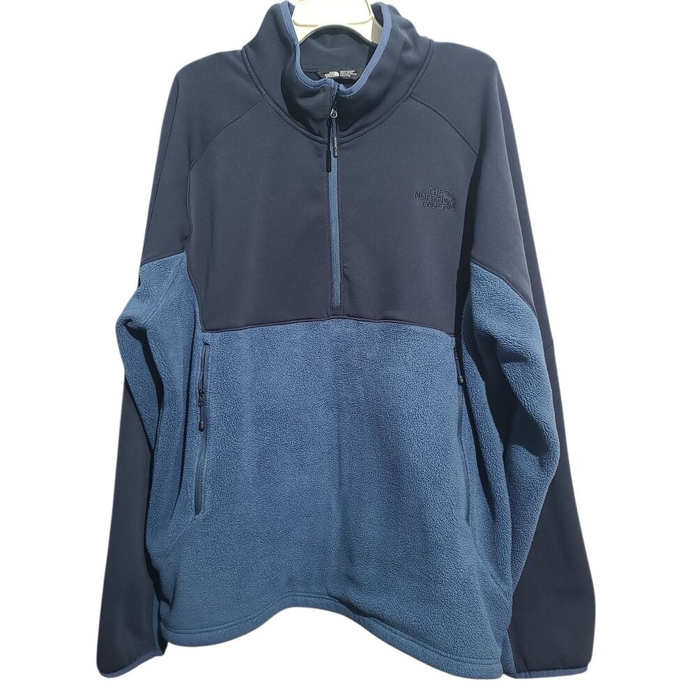 The North Face Tolmiepeak Hybrid 1/2-Zip Fleece Jacket Men's XXL Blue